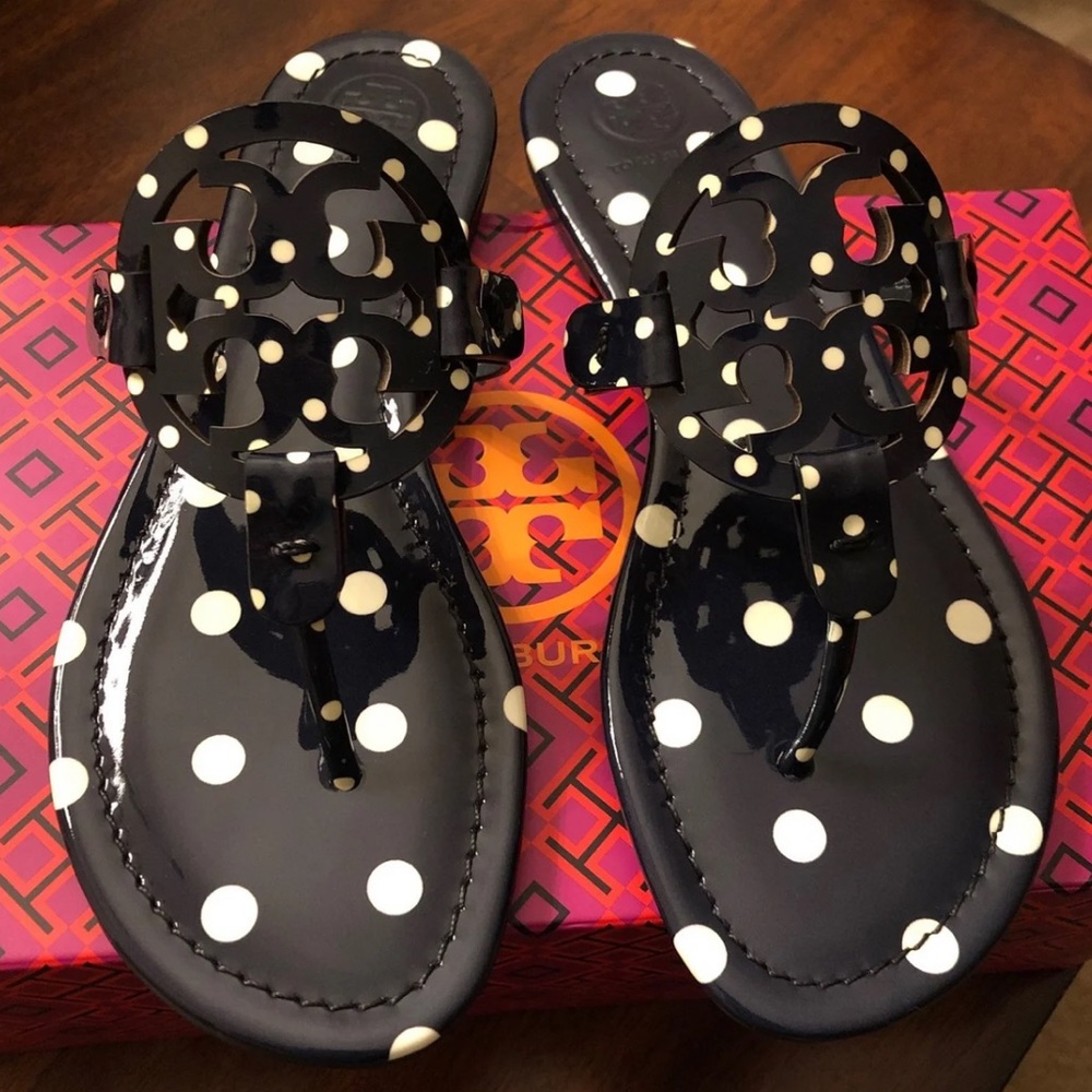 Tory Burch Navy Dot Miller